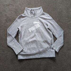 Puma silver gray turtleneck sweatshirt women's Medium